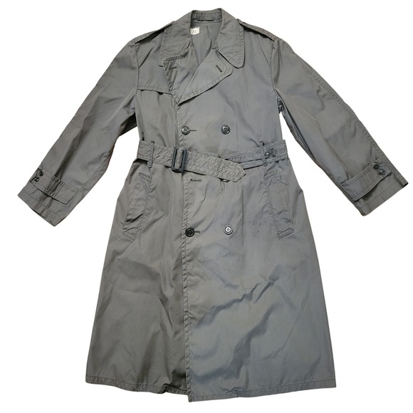 US Military Surplus Other - Vintage Vietnam Era US Military Army‎ Green Quarpel Trench Raincoat 42R Gorpcore